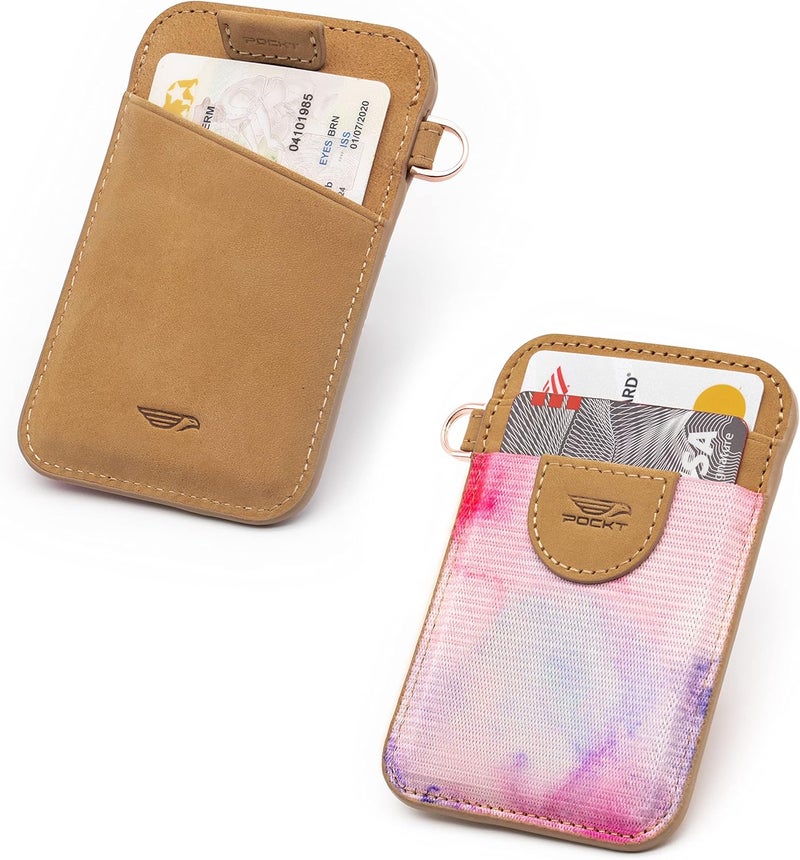 POCKT Slim Card Holder Wallet For Men and Women - Minimalist Front Pocket Wallet Elastic Credit Card Holder Genuine Leather RFID Blocking Card Case Wallets | Mood… - Image 3